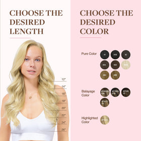 GOO GOO Clip in Hair Extensions 18inch with highlights