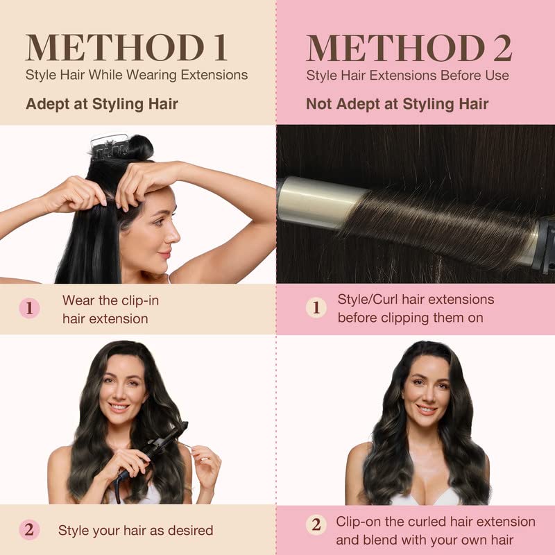 GOO GOO Clip in Hair Extensions 2 extra clips