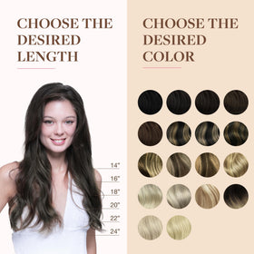 GOO GOO Clip in Hair Extensions 20 inch Mocha Brown side view