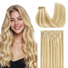 GOO GOO Clip in Hair Extensions 208g front view