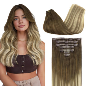 GOO GOO Clip in Hair Extensions 208g front view