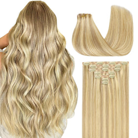 GOO GOO Clip in Hair Extensions 20inch 150g front view