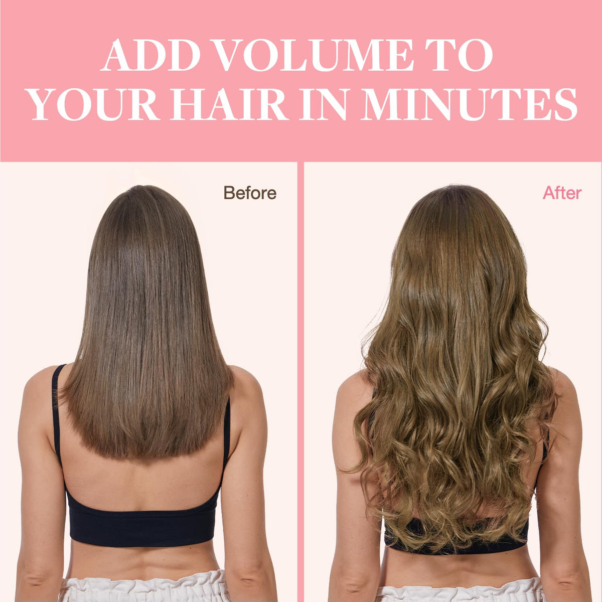 GOO GOO Clip in Hair Extensions 20inch 5 Light Ash Brown with extra clips