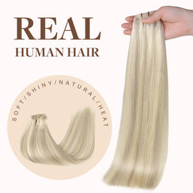 GOO GOO Clip in Hair Extensions 20inch Ash Blonde lifestyle scene
