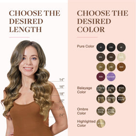 GOO GOO Clip in Hair Extensions 20inch Bronde on a model