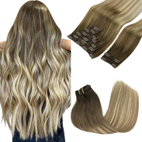 GOO GOO Clip in Hair Extensions 20inch front view