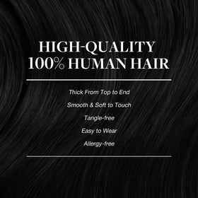 GOO GOO Clip in Hair Extensions 20inch jet black texture