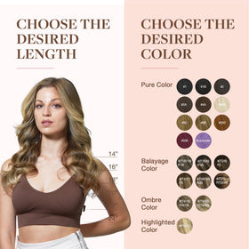 GOO GOO Clip in Hair Extensions 20inch laid flat for display