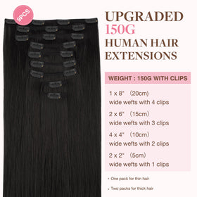 GOO GOO Clip in Hair Extensions 20inch packaging with clips