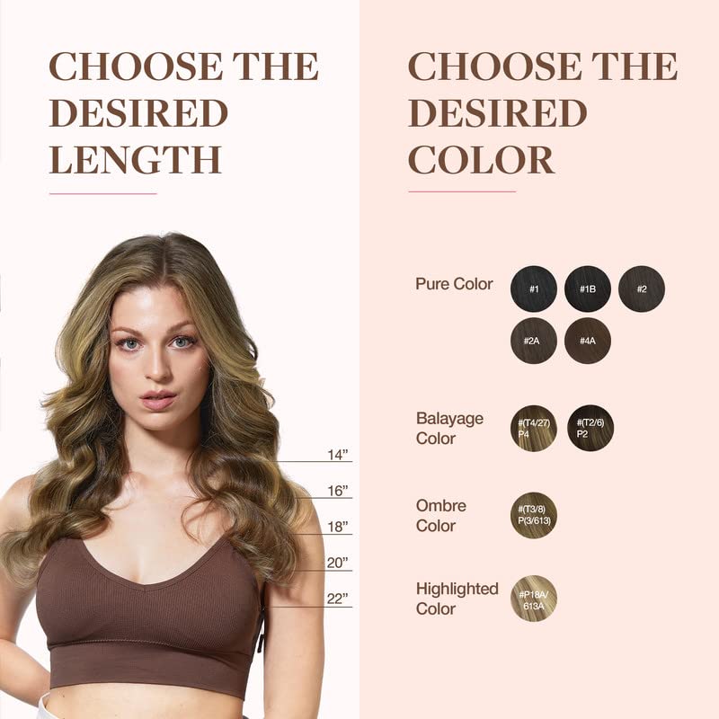 GOO GOO Clip in Hair Extensions 20inch with hair oil