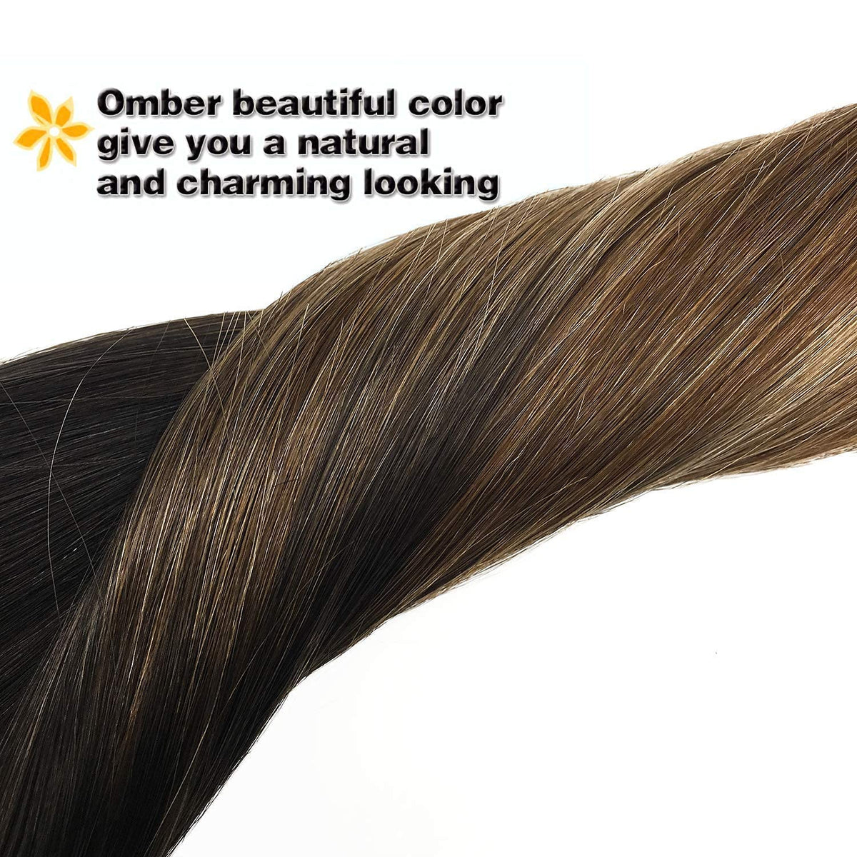 GOO GOO Clip in Hair Extensions 22 inch in different light settings