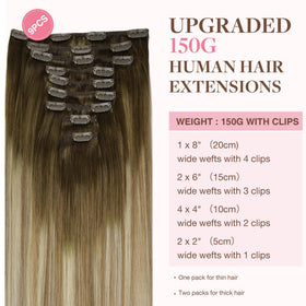 GOO GOO Clip in Hair Extensions 22inch Balayage packaging