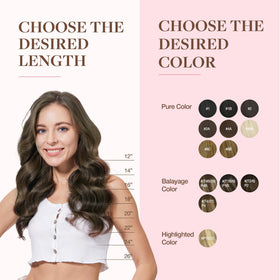 GOO GOO Clip in Hair Extensions 22inch balayage with styling tools