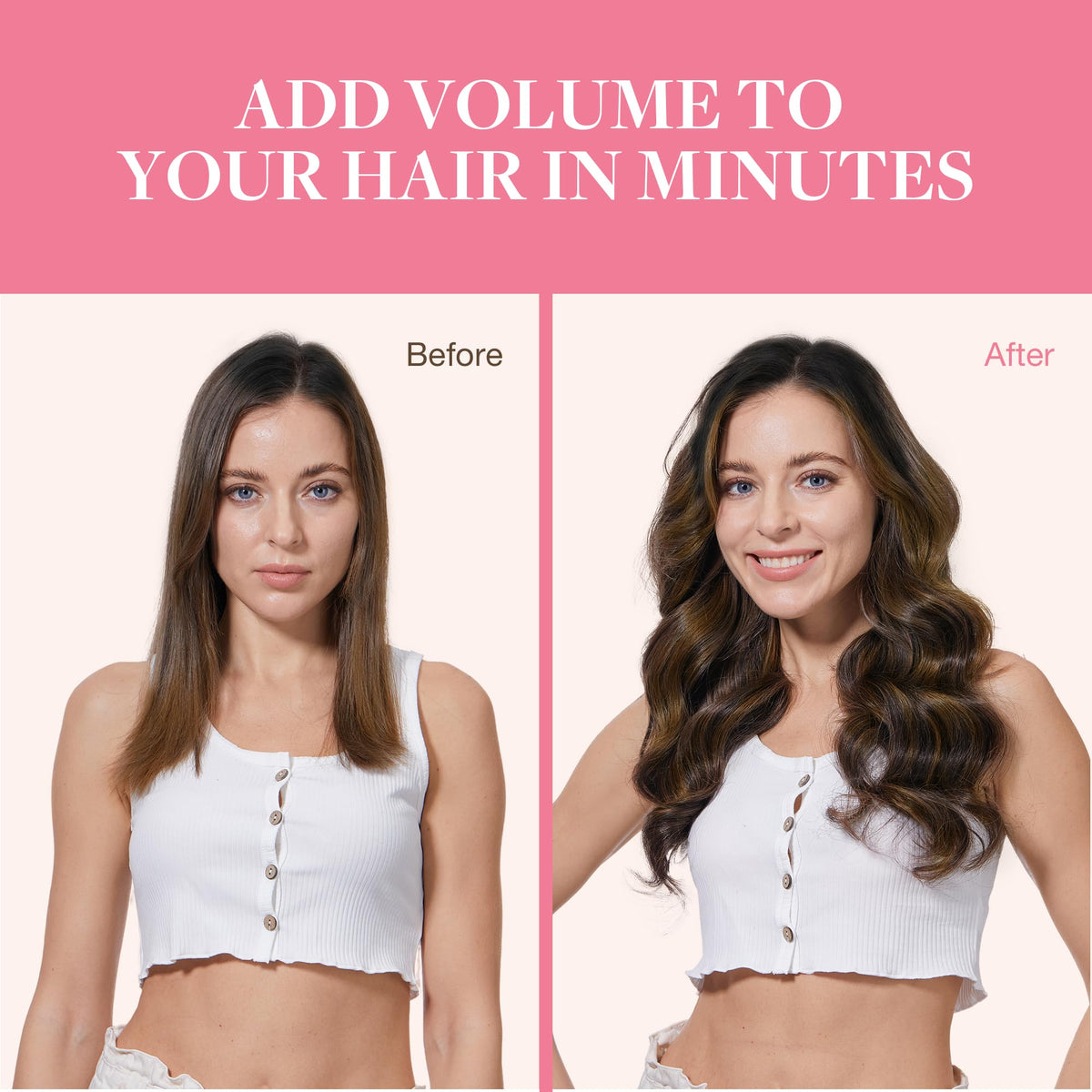 GOO GOO Clip in Hair Extensions 22inch close-up of hair strands