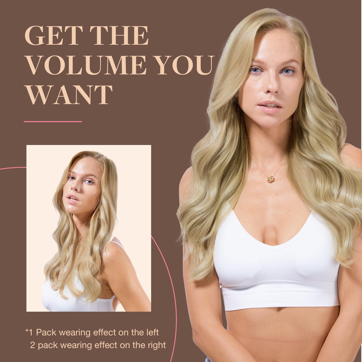 GOO GOO Clip in Hair Extensions 22inch color swatch