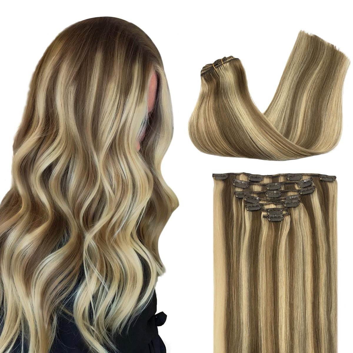 GOO GOO Clip in Hair Extensions 22inch front view
