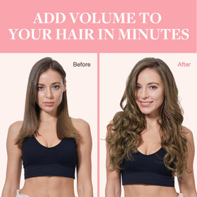 GOO GOO Clip in Hair Extensions 22inch Light Ash Brown back view