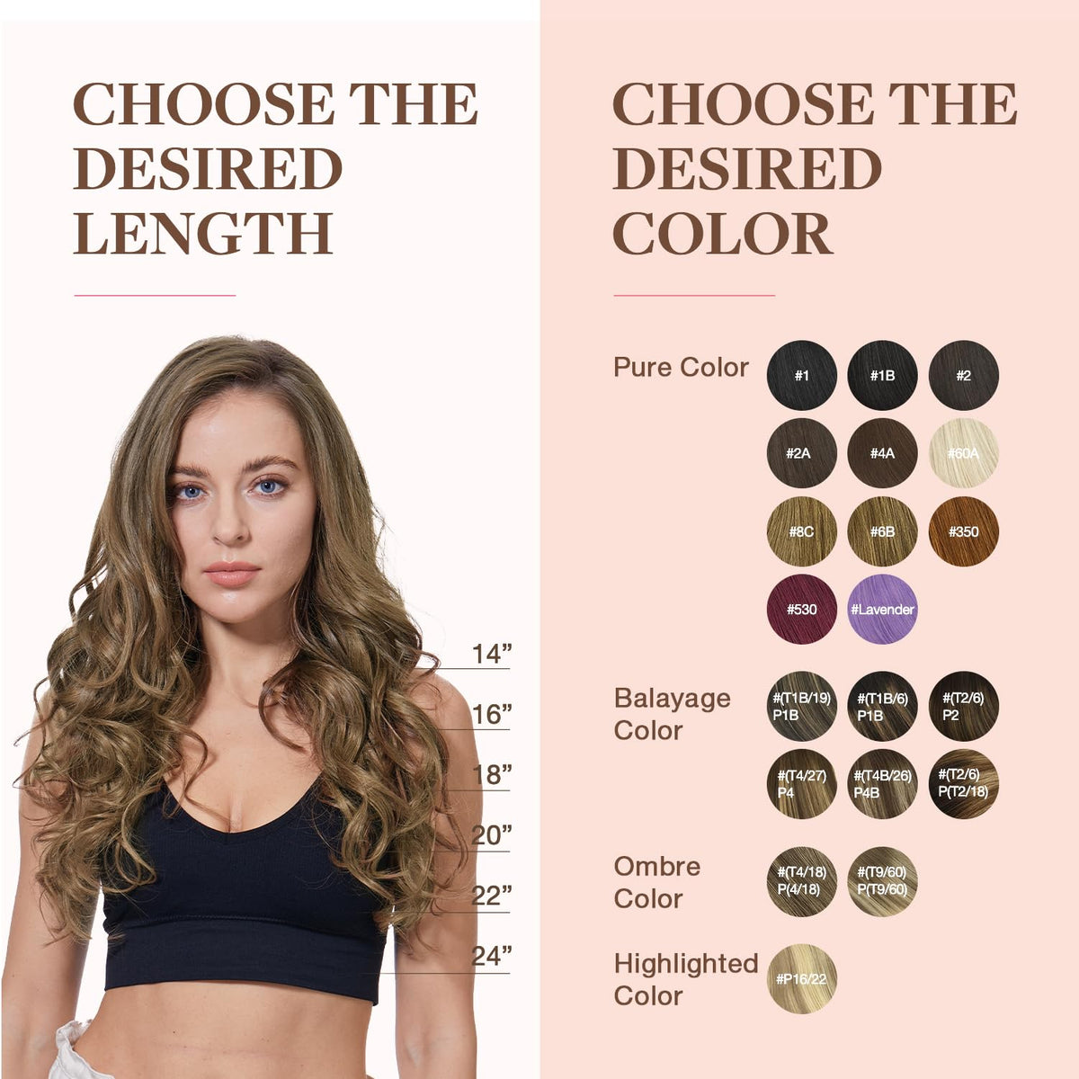 GOO GOO Clip in Hair Extensions 22inch Light Ash Brown with styling tools