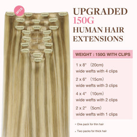 GOO GOO Clip in Hair Extensions 22inch packaging and clips