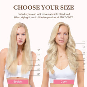 GOO GOO Clip in Hair Extensions 22inch showcasing colour variety