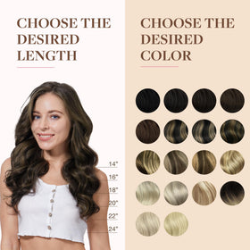 GOO GOO Clip in Hair Extensions 24 inch balayage colour range