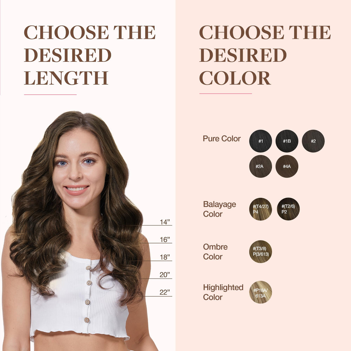 GOO GOO Clip in Hair Extensions 24 inch Chocolate Brown with styling tools