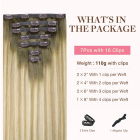 GOO GOO Clip in Hair Extensions 24inch Bahamian Balayage packaging