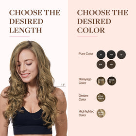 GOO GOO Clip in Hair Extensions 24inch Bronde showing colour variation