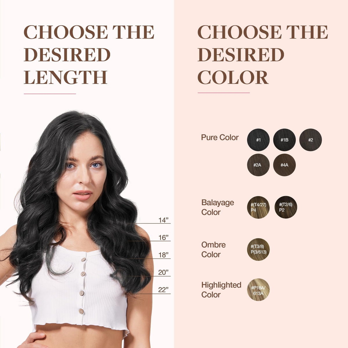 GOO GOO Clip in Hair Extensions 24inch jet black laid flat