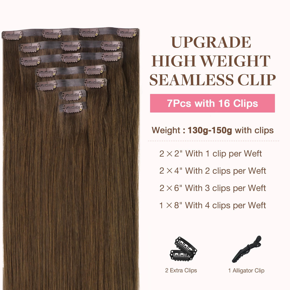 GOO GOO Clip in Hair Extensions 24inch packaging