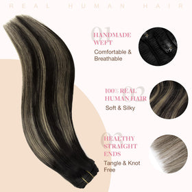 GOO GOO Clip in Hair Extensions 24inch packaging and clips