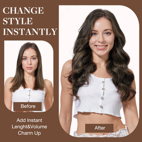 GOO GOO Clip in Hair Extensions 24inch side view