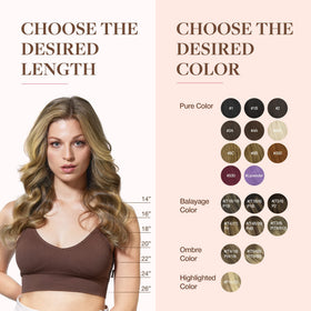 GOO GOO Clip in Hair Extensions 26 inch texture detail
