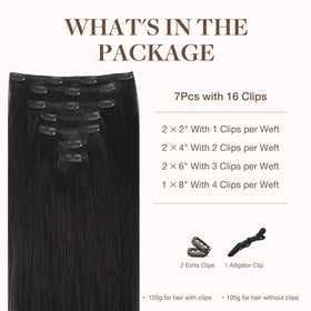 GOO GOO Clip in Hair Extensions 26inch packaging