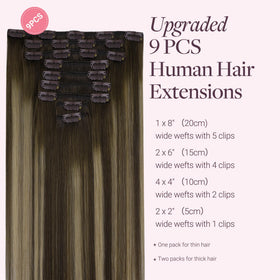 GOO GOO Clip in Hair Extensions 4/26/4 balayage colour