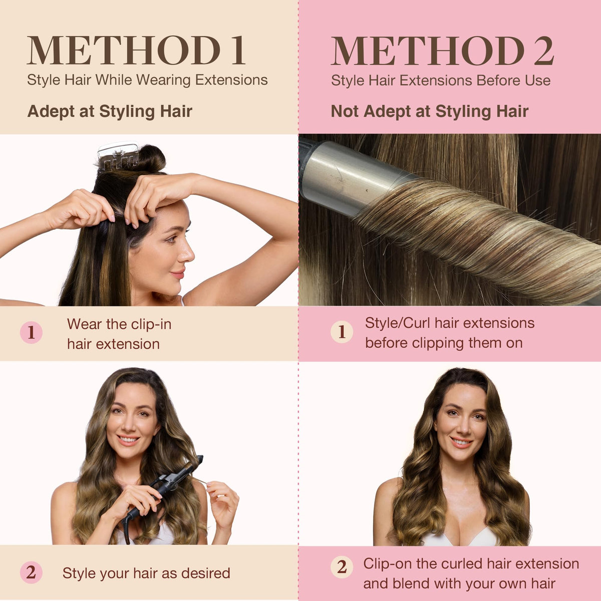 GOO GOO Clip in Hair Extensions 7Pcs set