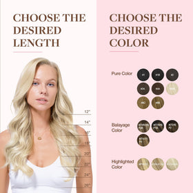 GOO GOO Clip in Hair Extensions 9 pieces display