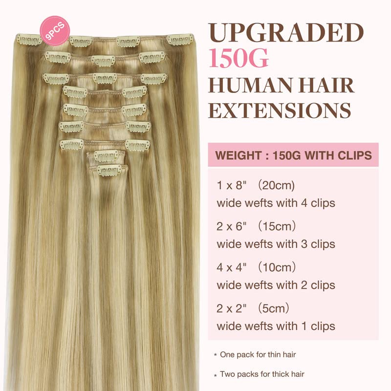 GOO GOO Clip in Hair Extensions 9 pieces displayed