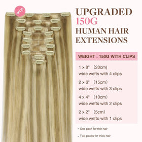 GOO GOO Clip in Hair Extensions 9 pieces displayed