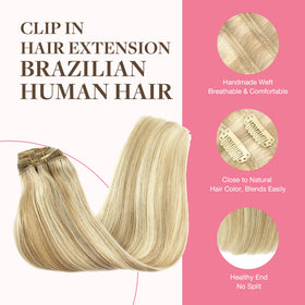 GOO GOO Clip in Hair Extensions 9 pieces packaging