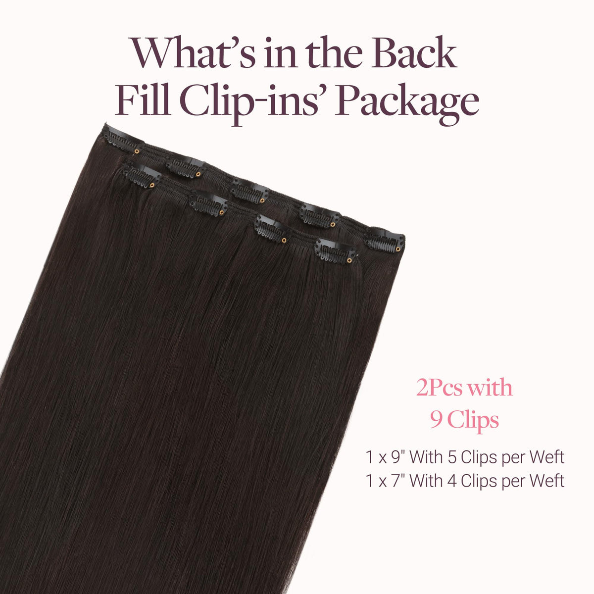 GOO GOO Clip in Hair Extensions back view