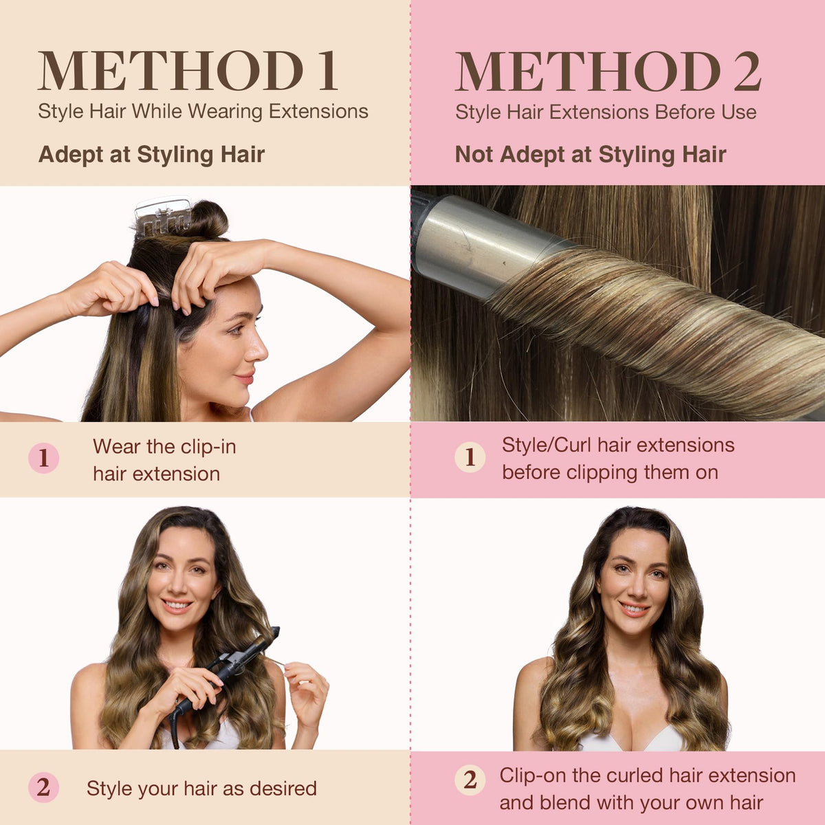 GOO GOO Clip in Hair Extensions back view