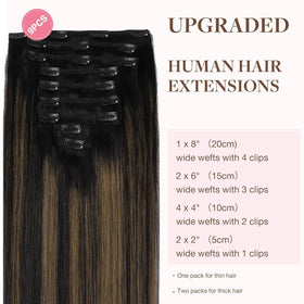GOO GOO Clip in Hair Extensions back view displaying clips