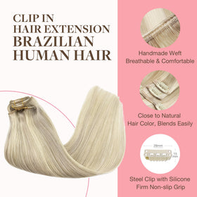GOO GOO Clip in Hair Extensions back view displaying length