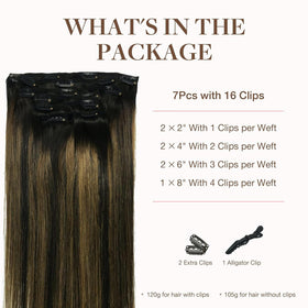GOO GOO Clip in Hair Extensions back view displaying smooth texture