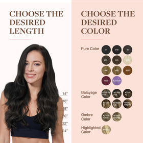 GOO GOO Clip in Hair Extensions back view showing length