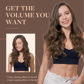 GOO GOO Clip in Hair Extensions back view with clips