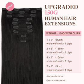 GOO GOO Clip in Hair Extensions back view with clips visible