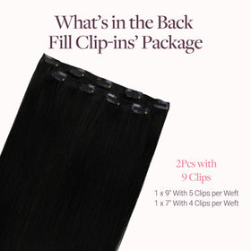 GOO GOO Clip in Hair Extensions back view with high quality clips