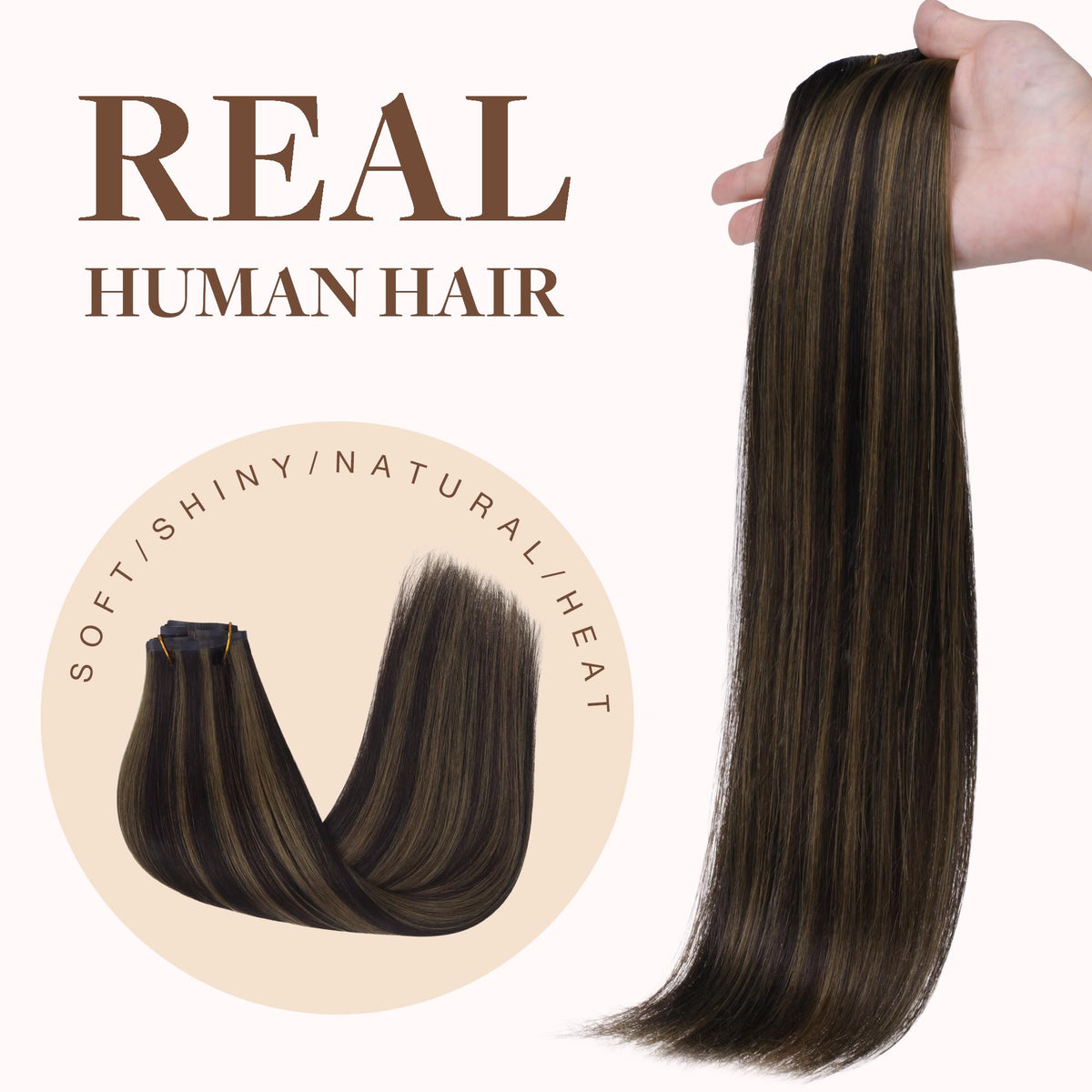 GOO GOO Clip in Hair Extensions being applied for styling